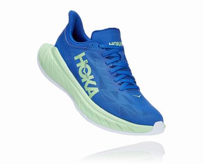 Hoka One One Carbon X 2 Férfi Futócipő - Kék/Zöld [H2508-458]